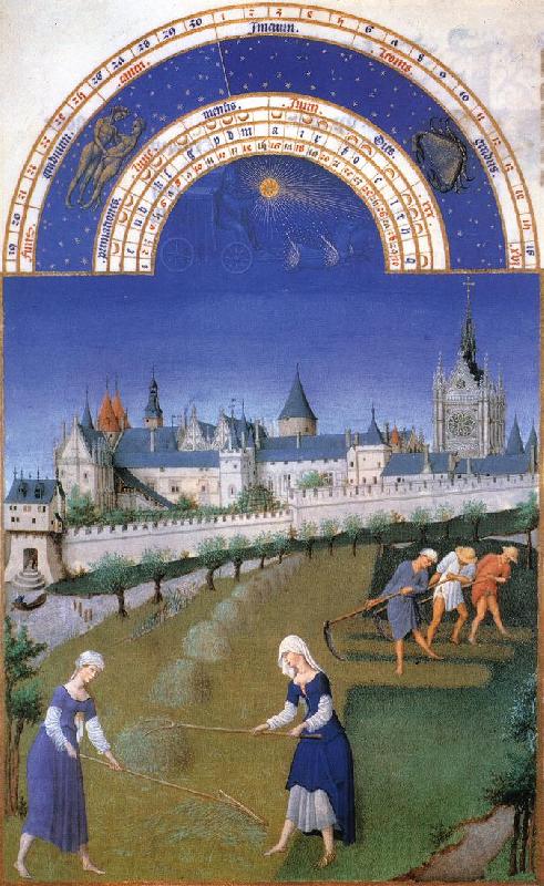 LIMBOURG brothers Les trs riches heures du Duc de Berry: Juin (June) edf